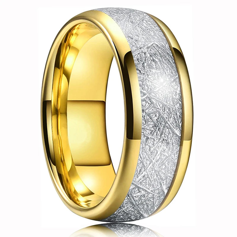 2023 Trendy Men's 8mm Black Titanium Wedding Band Rings Double Black Groove Beveled Edge Stainless Steel Engagement Ring For Men