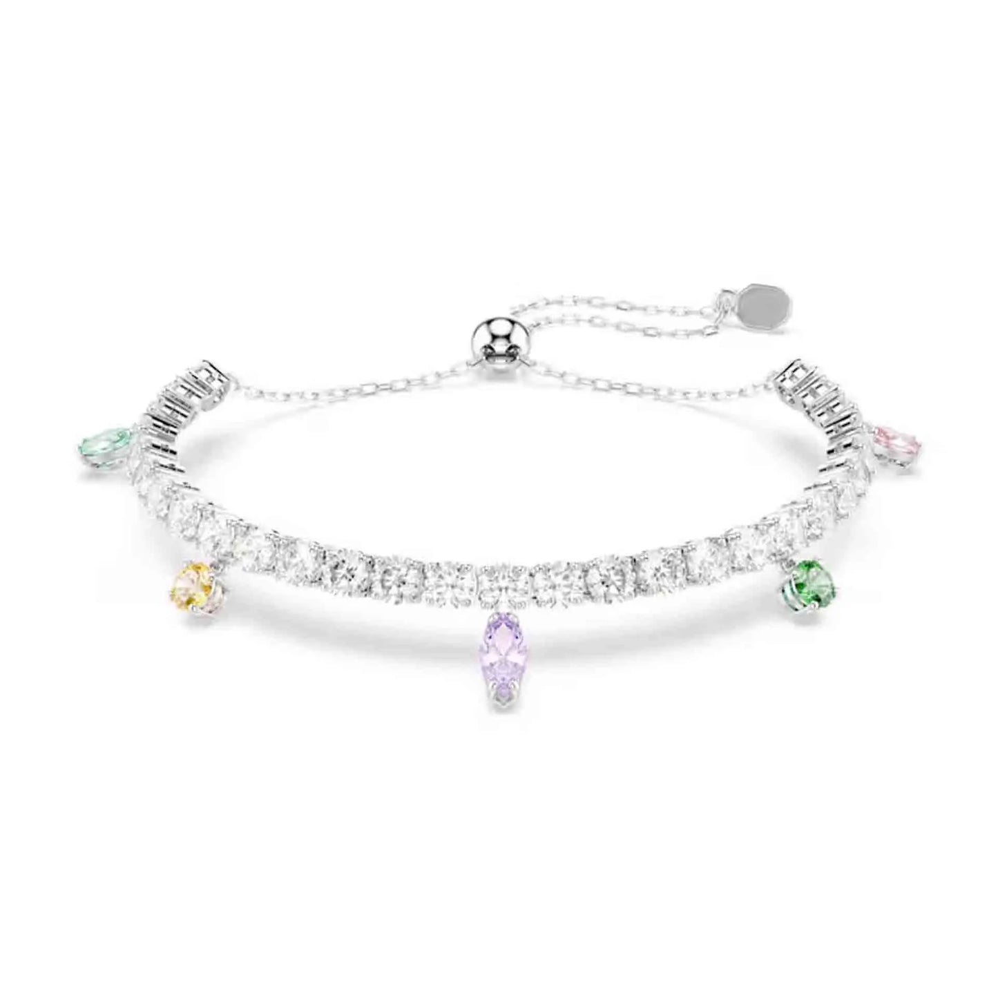 Princess Rainbow Water Drop Crystal Necklace Earrings Ring Bracelet  Charming for Women Fine Jewelry Set Trendy Party Accessorie