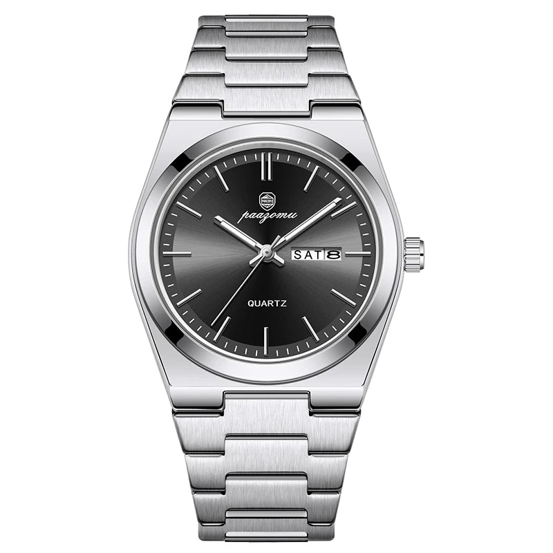 PAAZOMU Ultra Thin Quartz Watch Men Women Minimalist Style Waterproof Luminous Wristwatch Comfortable Strap Daily Office Gift