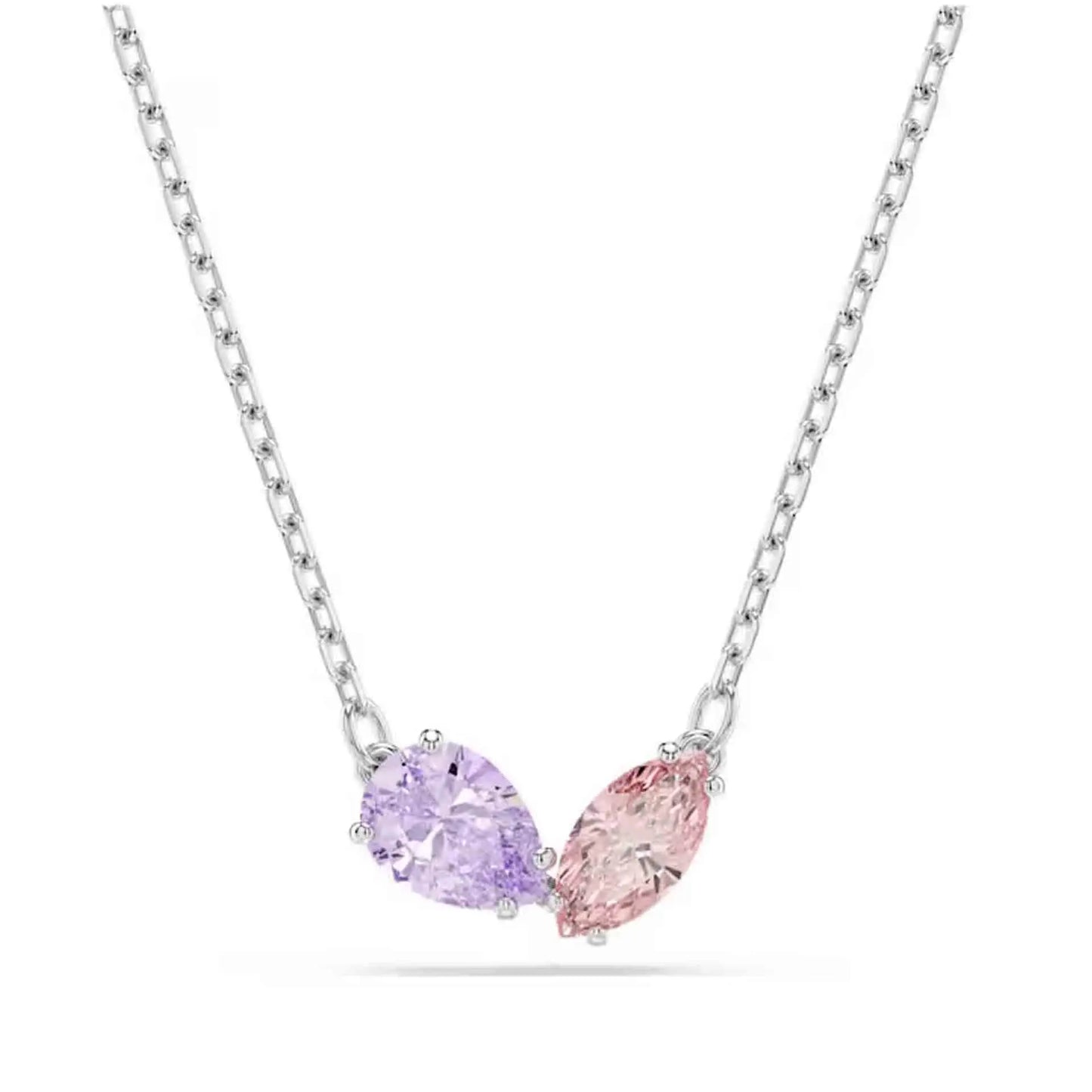 Princess Rainbow Water Drop Crystal Necklace Earrings Ring Bracelet  Charming for Women Fine Jewelry Set Trendy Party Accessorie