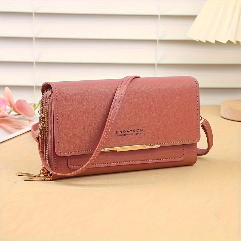 Fashionable Crossbody Bag, Mobile Phone Bag, Card Bag, Wallet, RFID Protective Adjustable Shoulder Strap, Handheld Coin Purse