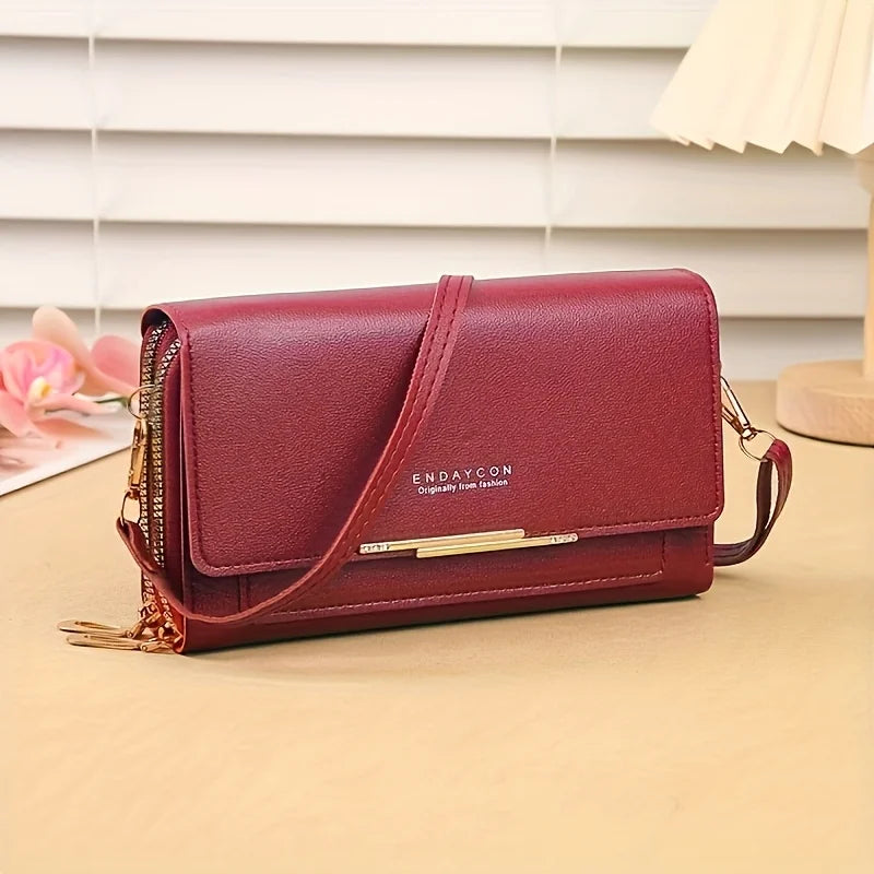 Fashionable Crossbody Bag, Mobile Phone Bag, Card Bag, Wallet, RFID Protective Adjustable Shoulder Strap, Handheld Coin Purse