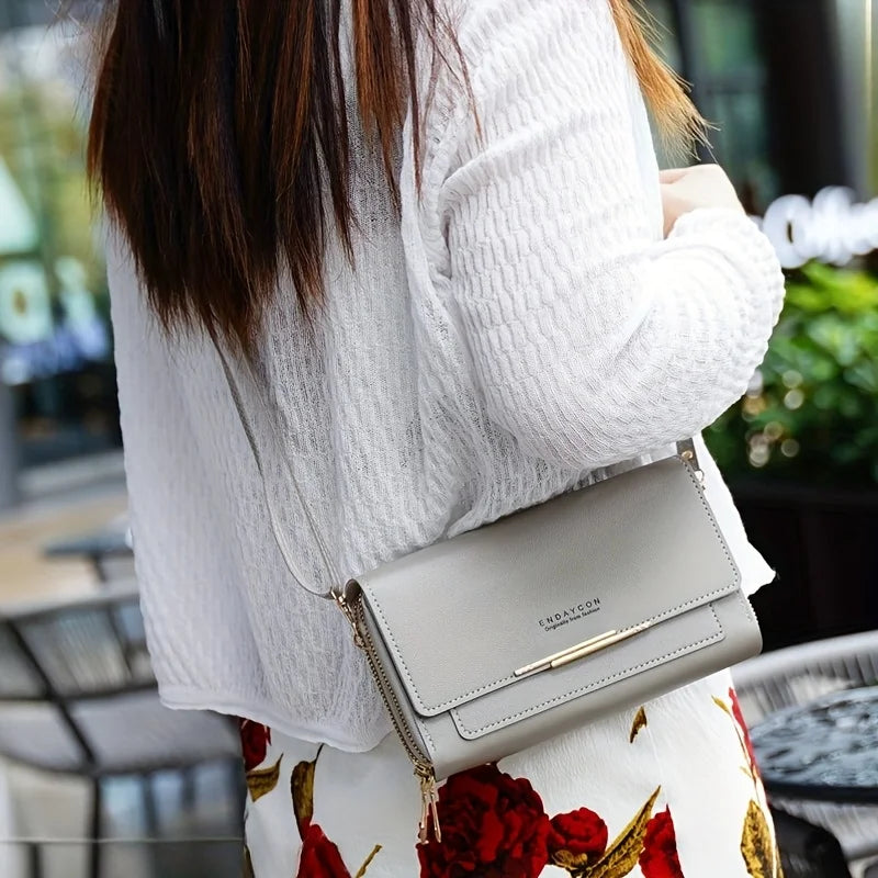 Fashionable Crossbody Bag, Mobile Phone Bag, Card Bag, Wallet, RFID Protective Adjustable Shoulder Strap, Handheld Coin Purse