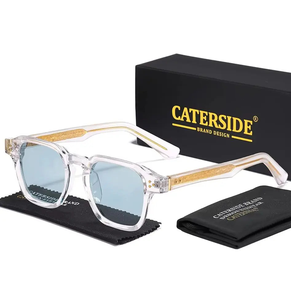 CATERSIDE Classic Square Sunglasses Men Core Insert Temple Luxury Brand Sun Glasses Women Travel Beach Party Festival Gifts