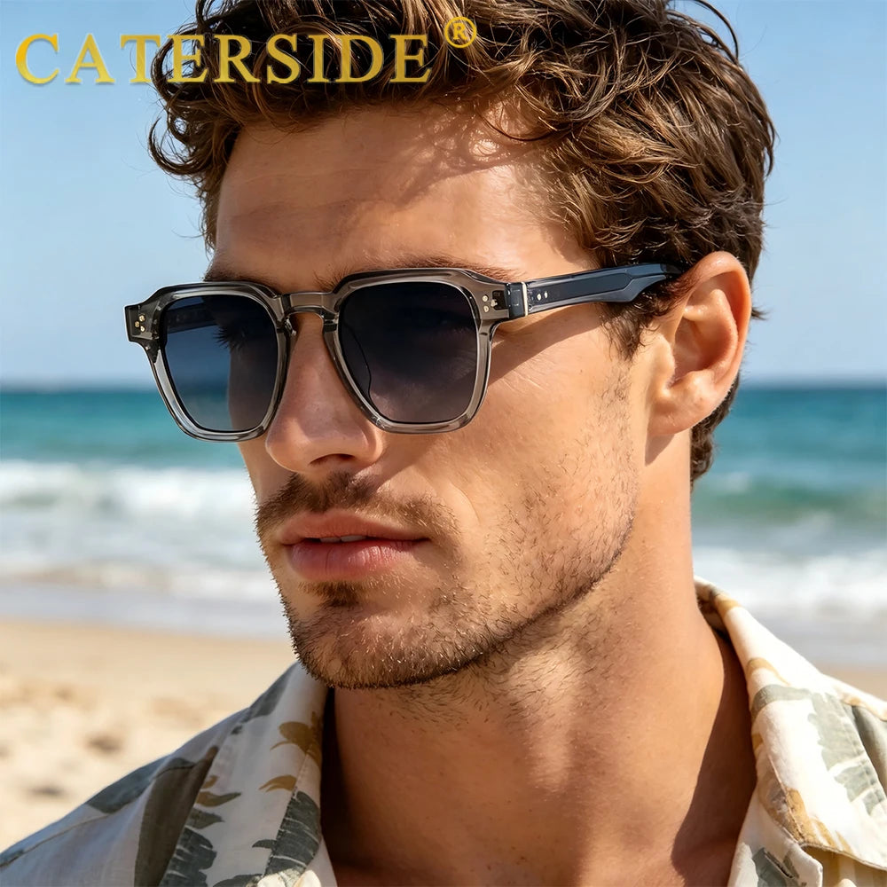 CATERSIDE Classic Square Sunglasses Men Core Insert Temple Luxury Brand Sun Glasses Women Travel Beach Party Festival Gifts