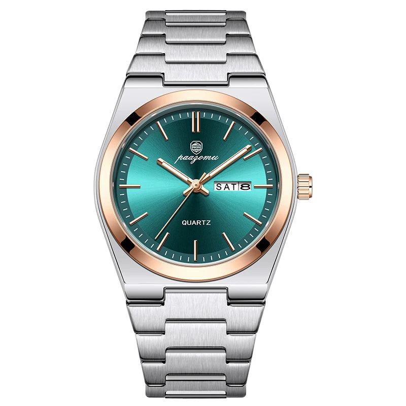 PAAZOMU Ultra Thin Quartz Watch Men Women Minimalist Style Waterproof Luminous Wristwatch Comfortable Strap Daily Office Gift