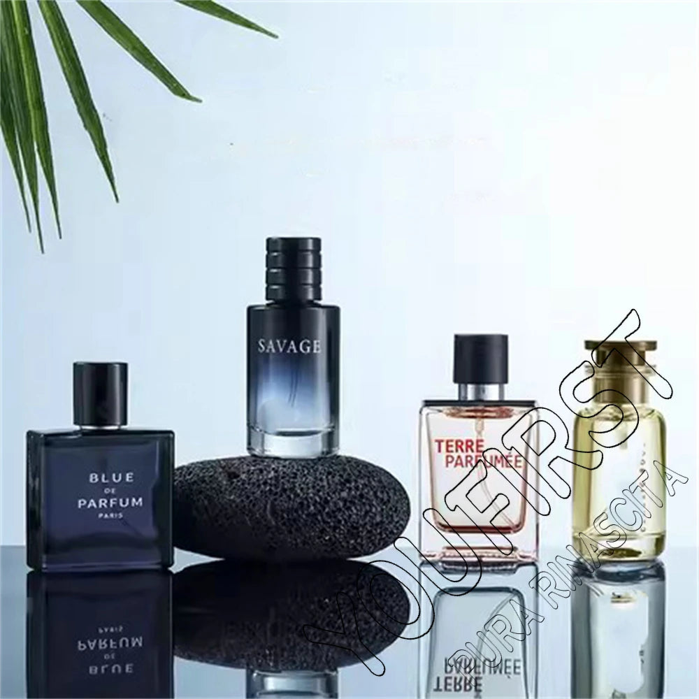 Luxury Brand Perfume Men Cologne 100ml Parfums Homme Gift Box 4Pcs Set Perfumes Masculinos Natural Floral Fruity Scent Spray