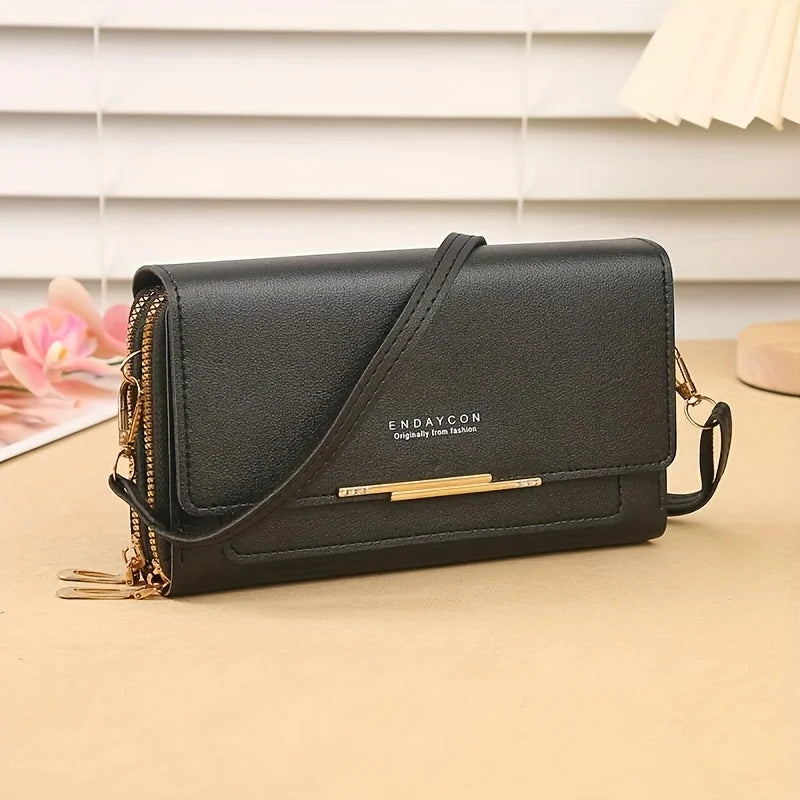 Fashionable Crossbody Bag, Mobile Phone Bag, Card Bag, Wallet, RFID Protective Adjustable Shoulder Strap, Handheld Coin Purse