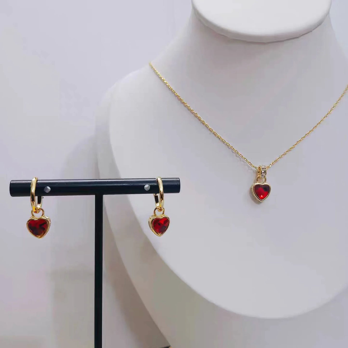 Princess Rainbow Water Drop Crystal Necklace Earrings Ring Bracelet  Charming for Women Fine Jewelry Set Trendy Party Accessorie