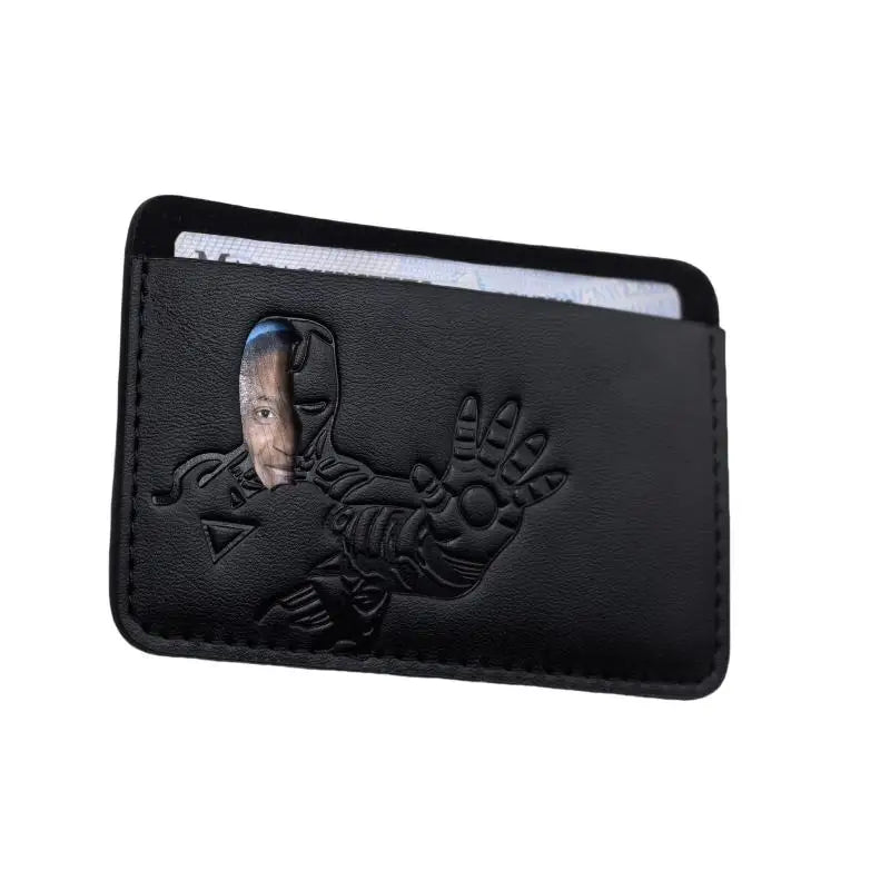 Leather Bat Wallet Personalized Superhero Mask Card Holder Bat ID Heroic Wallet Gift 2026