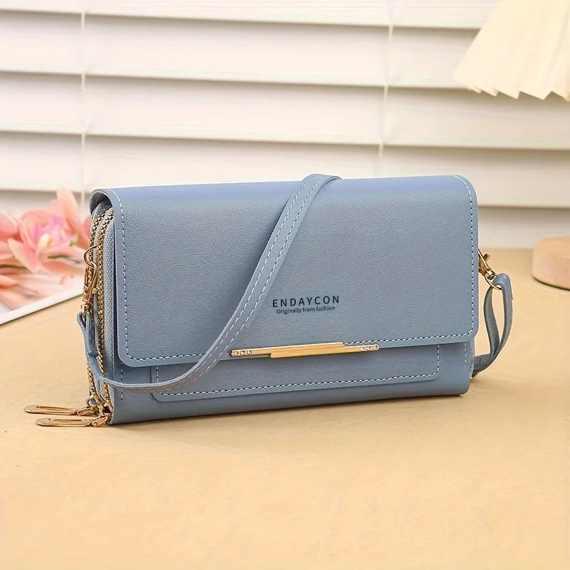 Fashionable Crossbody Bag, Mobile Phone Bag, Card Bag, Wallet, RFID Protective Adjustable Shoulder Strap, Handheld Coin Purse