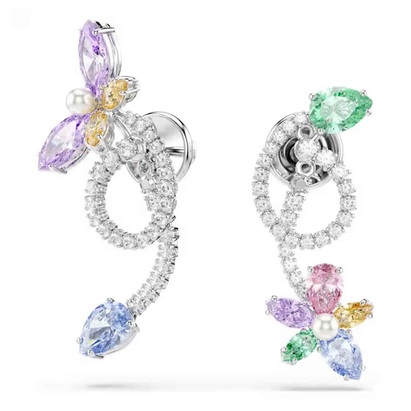 Princess Rainbow Water Drop Crystal Necklace Earrings Ring Bracelet  Charming for Women Fine Jewelry Set Trendy Party Accessorie