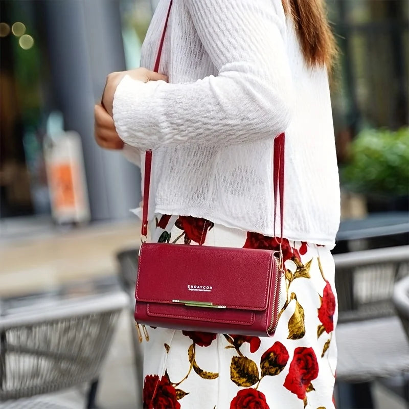 Fashionable Crossbody Bag, Mobile Phone Bag, Card Bag, Wallet, RFID Protective Adjustable Shoulder Strap, Handheld Coin Purse