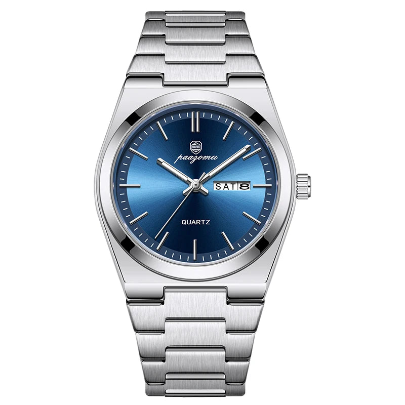 PAAZOMU Ultra Thin Quartz Watch Men Women Minimalist Style Waterproof Luminous Wristwatch Comfortable Strap Daily Office Gift