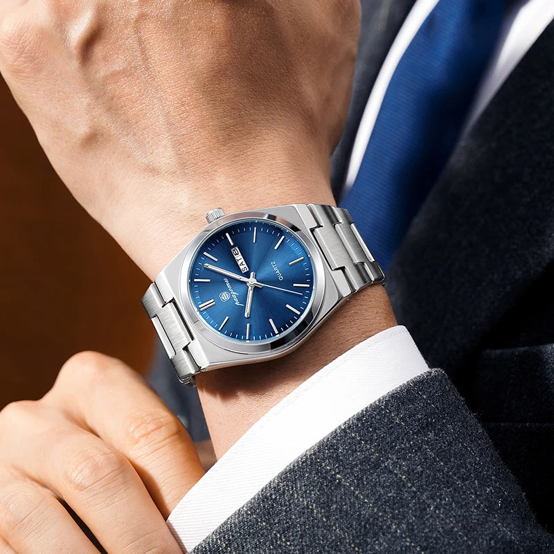 PAAZOMU Ultra Thin Quartz Watch Men Women Minimalist Style Waterproof Luminous Wristwatch Comfortable Strap Daily Office Gift