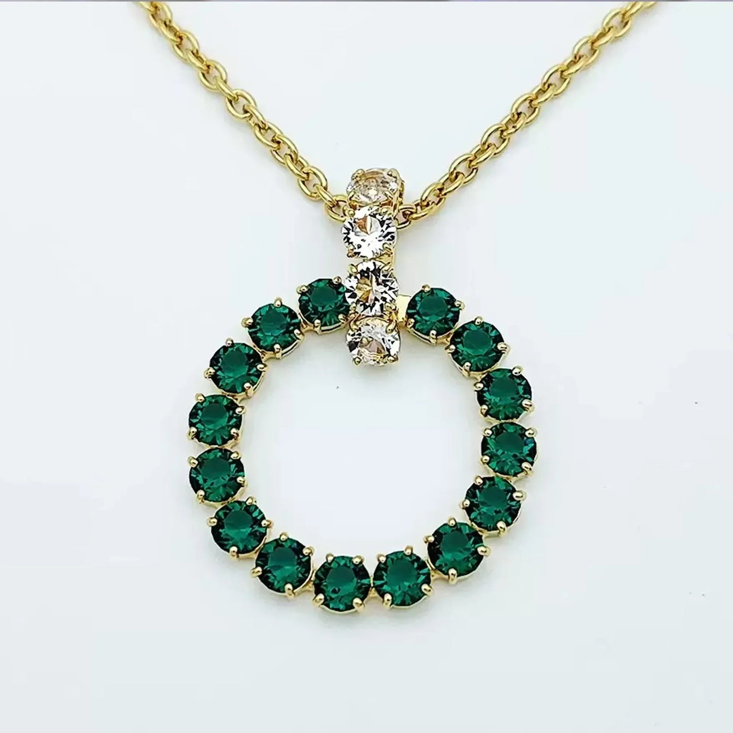 Princess Rainbow Water Drop Crystal Necklace Earrings Ring Bracelet  Charming for Women Fine Jewelry Set Trendy Party Accessorie
