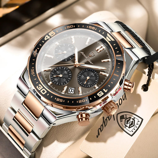 POEDAGAR Fashion Creative Men's Quartz Watch Waterproof Luminous Sport Man Clock Date Chronograph Business Watches For Men Reloj